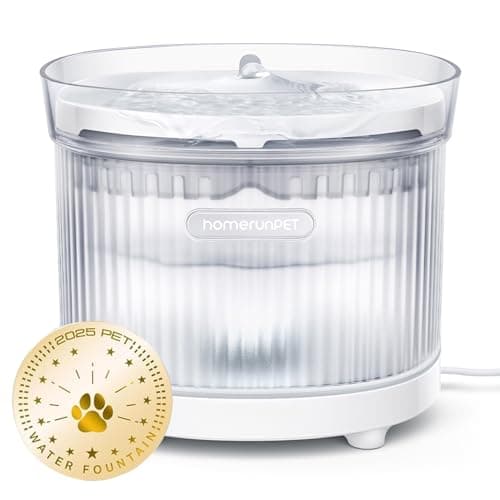 Homerunpet Cat Water Fountain with Wireless Pump, BPA-Free Pet Water Fountain Indoor, Detachable Design, Easy Cleaning Cat Water Bowl for Cats, Dogs, 2L/68oz - Image 1