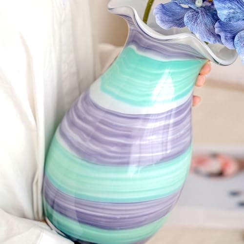 10.8" Glass Flower Vases for Tables Centerpieces,Large Decorative Vases for Home Decor, for Women - Thumbnail 3