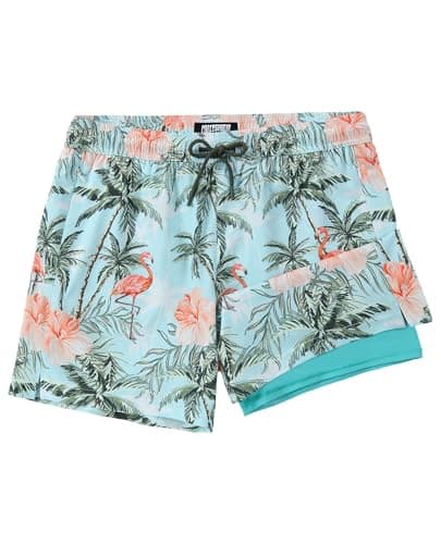 CoozySphere Mens 5" Swim Trunks with Compression Liner 5 Inch XS-3XL Quick Dry Swimming Shorts Zipper Pockets Swimsuits XL - Image 1