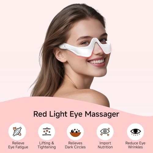 Under-Eye Red Light Therapy Device with Microcurren, 3D Contour Eye Massager for Dark Circles, Eye Bags & Wrinkles, Rechargeable Under Eye Treatment Device for Puffiness and Fine Lines - Thumbnail 4