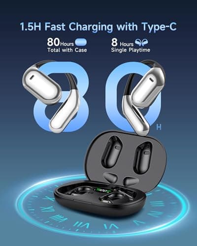 Mosyxe AI Translation Earbuds Real Time 144 Language Translator Earbuds for iPhone and Android Translation Headphones Translating Device for Travel Business Learning with Charging Case - Thumbnail 6