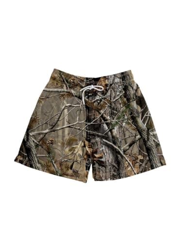 Jilwod Men's Camo Mesh Athletic Shorts Lightweight Quick-Dry Breathable Workout Running Shorts with Pockets (US, Alpha, XX-Large, Regular, Regular, Brown) - Image 1