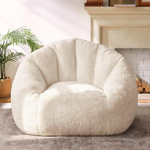 HUGHEAVEN Max Giant Bean Bag Chair, Oversized Bean Bag Sofa for Adults & Teens, Ultra-Soft Comfy Fluffy Floor Lounge Chair with Armrests, Large Bean Bag Couch for Gaming, Reading & Relaxing - Image 1