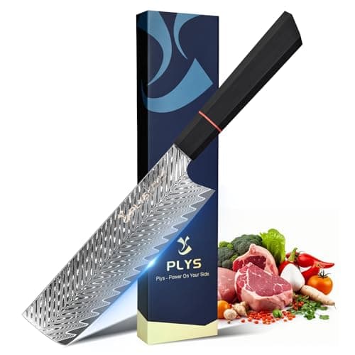 Nakiri Knife Japanese Damascus Cleaver: 6.6 Inch Chef Knife Professional Kitchen Knife Razor Sharp Meat Cleaver with G10 Ergonomic Handle - Image 1