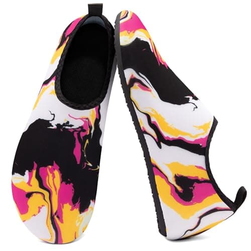 Men Women Water Shoes Quick-Dry Aqua Socks Barefoot Slip-on Summer Slippers for Beach Swim Sport Surf Yoga Exercise Paint B - Image 1