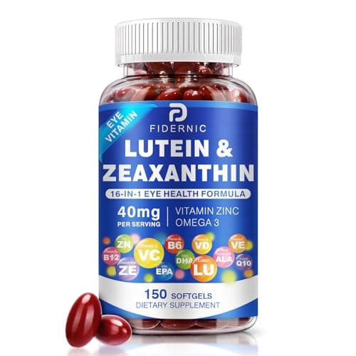 Lutein and Zeaxanthin Supplement - AREDS 2 Plus+  Eye Vitamins, 40 mg Lutein & 8 mg Zeaxanthin with Vitamins C, E, Zinc, Omega-3 & CoQ10 for Blue Light Protection, Eye Health Support  - 150 Softgels - Image 1