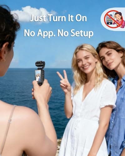 W & O Vlogging Camera with 180° Rotating Lens, Pocket Body Camera with Audio & Video Recording,7-Hour Battery, Handheld POV Cameras with 32GB Card, Easy One-Button Recording for Travel,Daily Life - Thumbnail 3