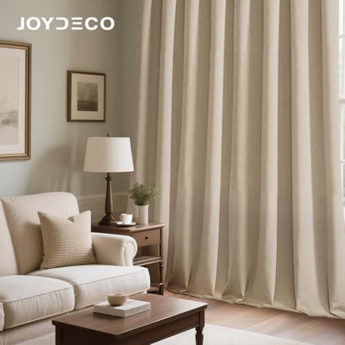 Joydeco Latte Coffee Velvet Curtains 96 Inches 2 Panels, Luxury Thermal Insulated Soft Curtains for Bedroom & Living Room, Room Darkening Velvet Drapes, Rod Pocket (52W x 96L) - Thumbnail 4