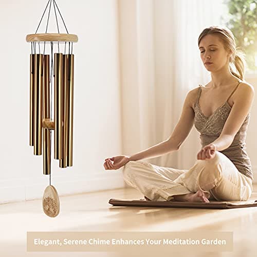 Astarin Windchimes Outdoors with Engraved Lifetree, 30 Inch Memorial Wind Chime for Outside, Sympathy Wind Chime for Loved One, Outdoor Wind Chimes for Mother, Bronze Wind Chimes. - Thumbnail 6