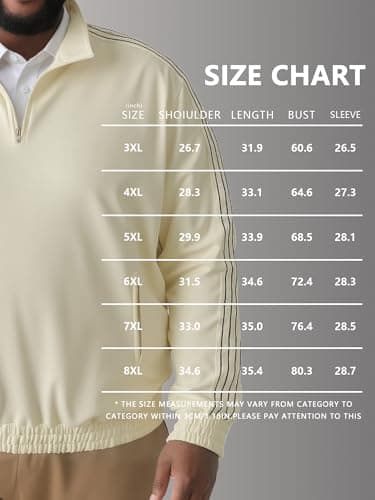Yuyapu Heavyweight Quarter Zip Pullover Mock Neck Sweatshirt for Big and Tall Men with Dual Pockets Sweater for Workout Gym Dark Gray - Thumbnail 6