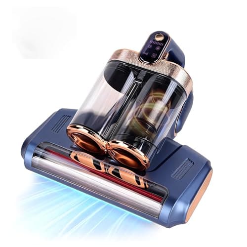 BESTING Cordless Mattress Vacuum Cleaner, 16Kpa Handheld Bed Vacuum with 253.7nm UV-C Light, Ultrasonic, Widened Suction, Low Noise, HEPA Filtration for Mattress Sofa Couch Pet Hair, Deep Blue