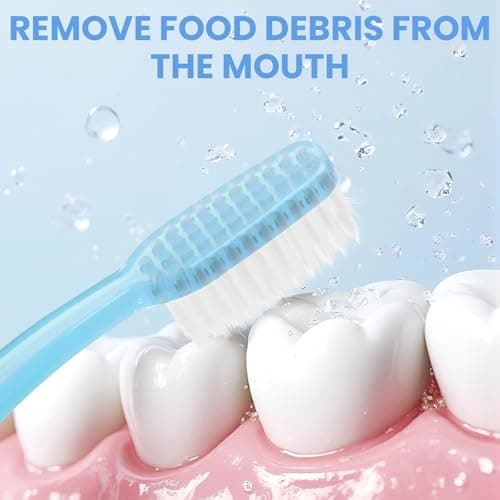 ACSKD 100 Pack Disposable Toothbrushes Bulk, Soft Bristle Travel Tooth Brush,Individually Wrapped Toothbrushes for Homeless Gift Hotel Camping Travel - Thumbnail 4