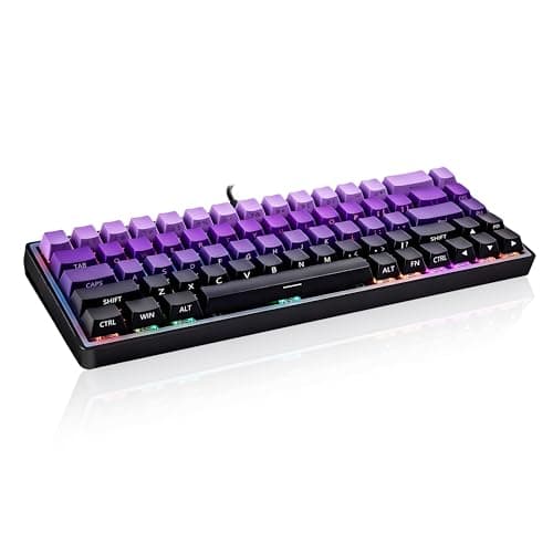 Taramico Mechanical Gaming Keyboard 65% Wired, Magnetic Switch Hot Swappable RGB Backlit, 68-Key Compact Mini Keyboard with Blue Switch, Detachable USB-C Cable for PC Mac Gamer - Image 1
