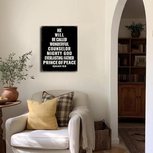 Ploceiny Isaiah 96 Bible Verse Scripture Canvas Wall Art Print - Christian Inspirational Decor for Bedroom, Living Room, Office - Farmhouse Religious Wall Artwork Picture.A-433 - Thumbnail 6