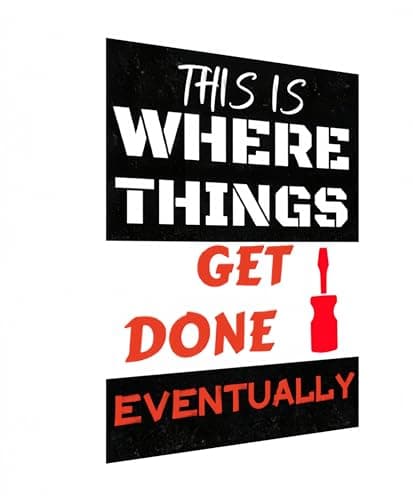 Carastora Metal Garage Sign – Vintage-Style Funny Wall Plaque for Shop, Man Cave or Workspace – Humor Decor for Men, 12x8 Inch Tin Sign - Image 1