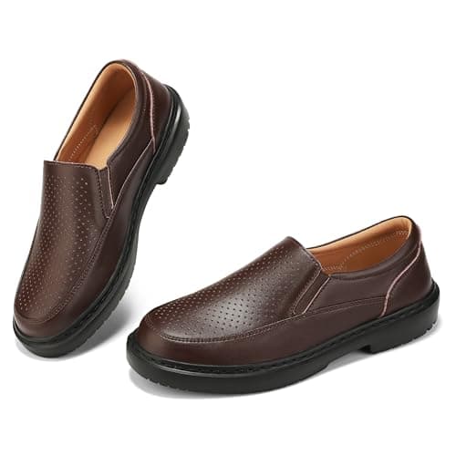 BEAUSEEN Women's Comfort Slip-On Loafers Breathable Driving Mocs Walking Shoes Comfort Business Casual Dress Flats Shoes for Women Coffee, 11 US - Image 1