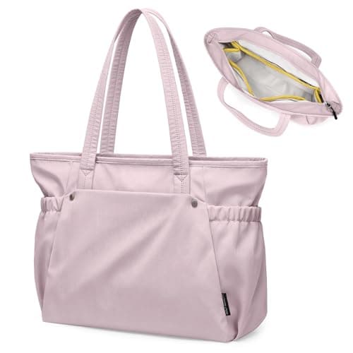 GOLF QUALITY Tote Bag for Women, Work Bags with Zipper Computer Laptop Handbag with Compartments for Travel, Daily,Fit 14Inch,Pink - Image 1