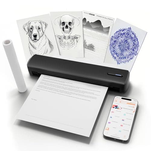 TAGZILO C80 Wireless Printer, Inkless Portable Printer for Travel, Supports A4 8.5 x 11 Inch Thermal Paper, Compatible with Phone & Laptop (Black) - Image 1