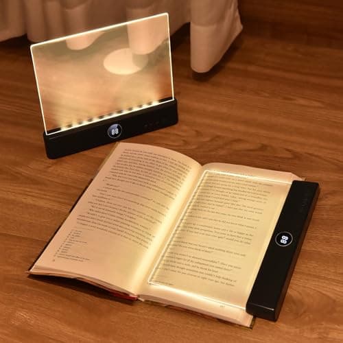 Choudao Tech LED Book Light and Night Light 2 in 1, 3 Color Temperatures & Stepless Dimming, USB Rechargeable Reading Light with Timer for Night Reading 1pc (Black) - Image 1