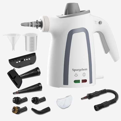 Spurgehom High-Pressure Steam Cleaner 1050W Fast Heating, 11-in-1 Multi-Surface Steamer with Safety Lock & 8 Accessories – Dirty-Free for Floors, Windows, Cars - Image 1