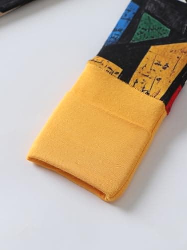 Joonberry Infant Baby Girl Clothing Bamboo Rayon Footies, Newborn outfit Footed Long Sleeve Jumpsuit with Zipper and Mitten Cuffs (Geometric Pattern, 3-6M) - Thumbnail 5