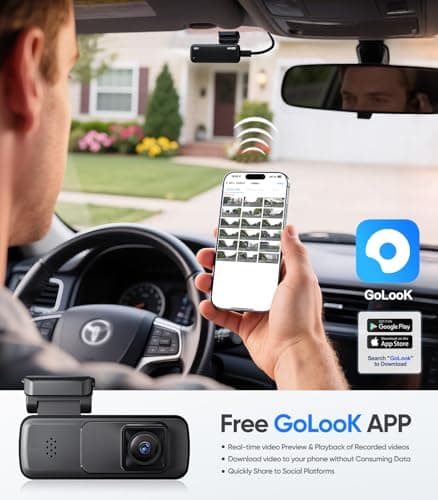 Mini Dash Cam Front 2K, Dash Camera for Cars,Dashcam Built-in WiFi Wireless with APP Control,Hidden-Style Single Car Camera, Included 32G Card, WDR, Night Vision, G-Sensor, 24H ParkingMode - Thumbnail 4