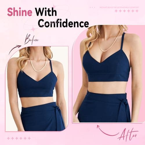 Mearter Ultra Push up Sticky Bra Pads Inserts | Double Sided Adhesive Bra Inserts | Stick on Bra for Sports Bra Swimsuit (Medium, Beige) - Thumbnail 3