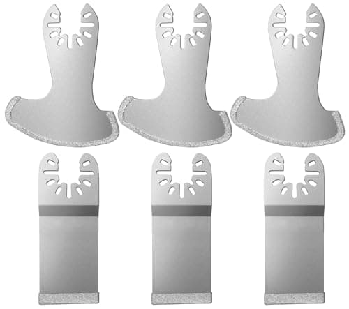 LEILUO 6Pcs Diamond Oscillating Multi Tool Blades Kit for Grout Removal Fit DeWalt Milwaukee Makita Ryobi and More - Image 1