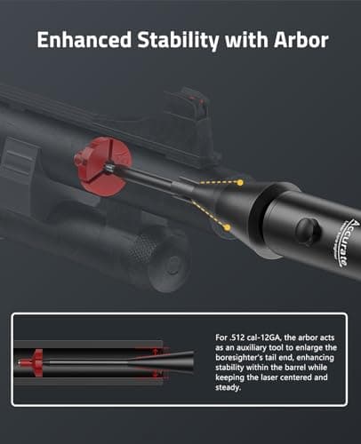 CVLIFE Rechargeable Bore Sight Laser Kit with 64 Adapters fit 0.17 to 12GA Calibers, Professional Green Laser Bore Sight with Button Switch, Powerful Choice for Hunting Bore Sight Tool - Thumbnail 6