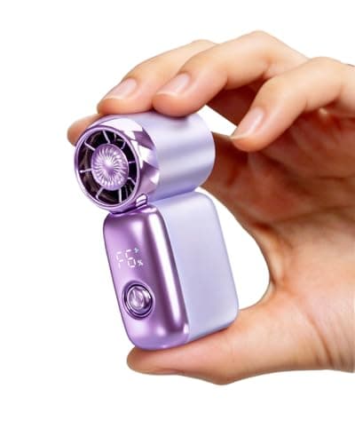 PADONISE Ultra Mini Fan Handheld, Personal Portable Fan USB Rechargeable, 6 Speed 20000 RPM Small Fan Gift for Travel Essentials, Makeup, Eye lash, Wedding, Beach, Women/Girl/Teen/Mom Day/Hot Flashes - Image 1