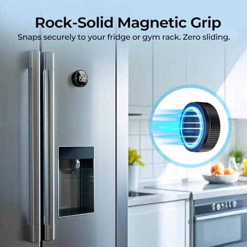 Allbean Digital Kitchen Timer, Large Display Magnetic Countdown Countup Timer, 3 Preset Times (5, 15, 25),Volume & Brightness Adjustable for Cooking Classroom Studying, Easy for Kids (Black,2Pcs) - Thumbnail 2