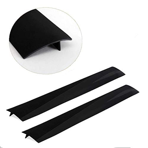 Silicone Kitchen Stove Gap Covers, Kitchen Counter Gap Anti-Slip Non-Tacky Filler Seals Spills Between Counter, Stovetop, Oven, Washer, Heat-Resistant，Set of 2 (21 Inches, Black) by liboyixi - Image 1