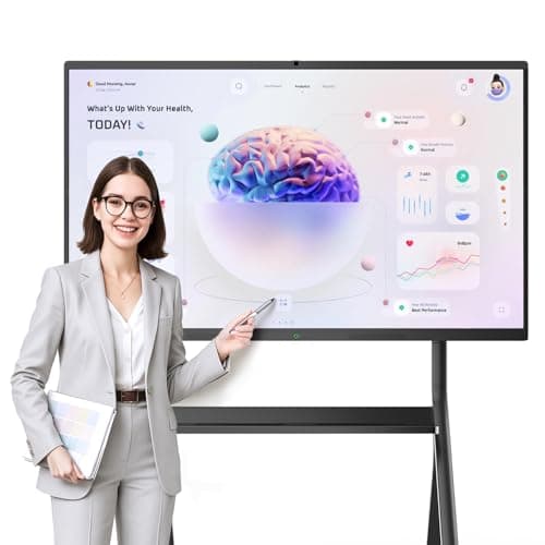 65" Smart Board for Classroom Office Home, All-in-One 4K Interactive Whiteboard, Digital Electronic Smartboard with 20 Point Touchscreen, Android 13, 8+128G (Wall Mount Included) - Image 1