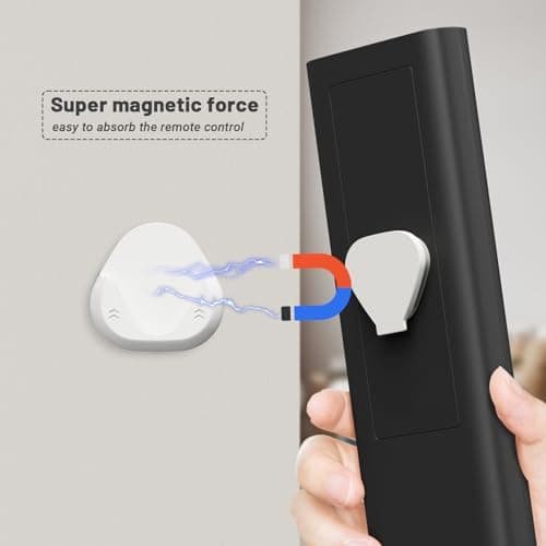 JUMEIHUI 6 Pack Magnetic Remote Control Holder Wall Mount,Convenient and Stylish TV Remote Organizer for Home Office School Supply Storage,No Drilling, Strong Magnet (White) - Thumbnail 2