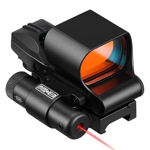 CVLIFE 28×40mm Large Lens Reflex Sight Red Dot Sight for Rifle,4 Reticle Optics with Red Laser and Pressure Pad Switch for 21mm Rail (red Laser) - Image 1