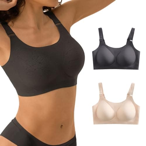 Cuteio Bras for Women No Underwire, Full Coverage Seamless Comfortable Bralette with Support and Lift, Wireless Padded Bra - Image 1