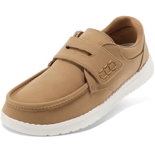 STQ Women’s Wide Loafers & Slip-ons Casual Canvas Sneakers Orthopedic Shoes for Plantar Fasciitis Relief Brown Size 9 - Image 1