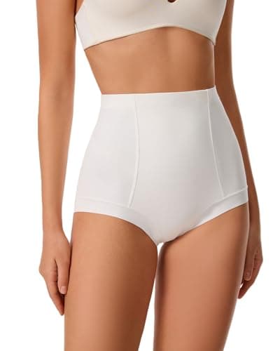 RanZZRan Women's High-Waisted Shaper Shorts Extra Firm Compression Tummy Control Butt Lifting Postpartum Body Shaper for Under Dress (US, Alpha, Large, Regular, Regular, Black+White+Nude) - Thumbnail 5