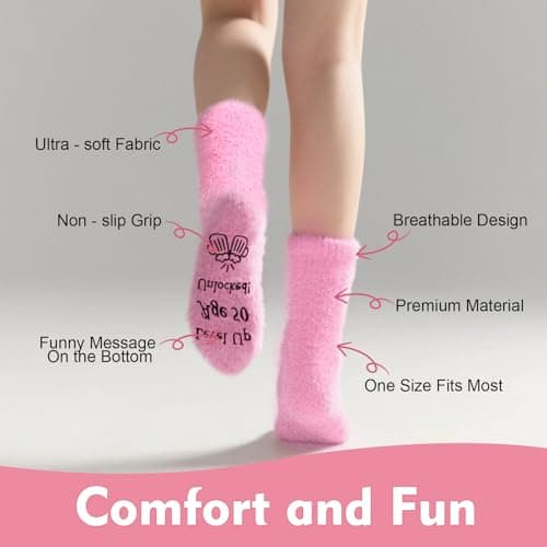Biswitif Birthday Gifts Funny Slipper Socks, Women Funny Socks for 30 40 50 60 70 Year Old Woman Birthday Gifts for Mom Sister Wife Friends - Thumbnail 6