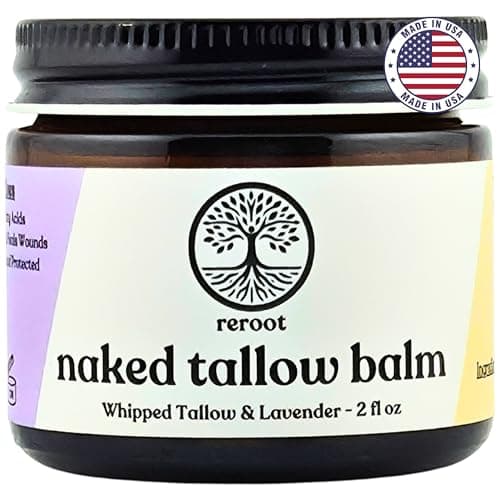 Beef Tallow for Skin | LAVENDER NAKED TALLOW BALM I 2 Ingredients - 100% Grass Fed Beef Tallow & Lavender | Whole Body & Face Whipped Tallow | Sensititve Dry Skin, Eczema, Psoriasis, Rosacea (2oz Lav) - Image 1