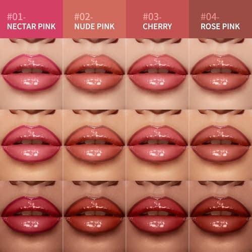 CAMERIC Peel Off Lip Stain Liner 2-in-1 Lip Gloss Oil Makeup Combo, Lip Liner Stain Smudge-Proof, Highly Pigmented Color, Transfer-Proof, Waterproof, Glitter Lip Glaze Moisturizing - Thumbnail 2