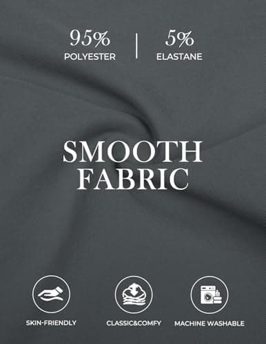 GRACE KARIN Dress Pants for Women Stretch Pull-on Pants Comfort Office Ponte Pants Gray-Black 2XL - Thumbnail 3