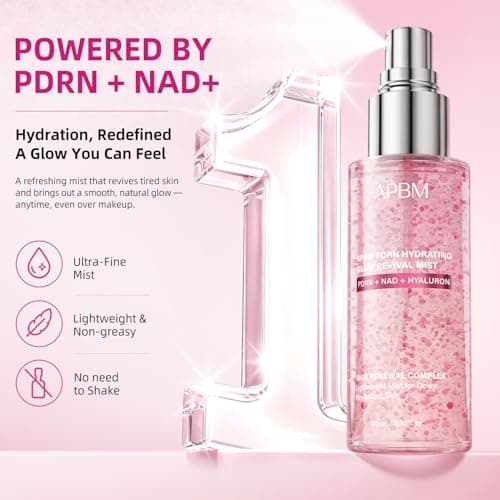 APBM PDRN + NAD+ Serum Mist for Face | Hydrating Glow Moisturizer Spray with Panthenol, Ceramides & Hyaluronic Acid | Ultra Fine Mist for Dewy Glass Skin Care, Lightweight & Non Greasy | 3.38 fl oz - Thumbnail 2