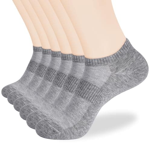 Corlap Women's Ankle Cotton Socks - No Show Low Cut Athletic Running Soft Thin White Socks 6 Pairs - Image 1