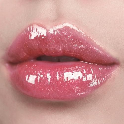 HECI BEAUTY Glitter Lip Gloss, Hydrating High Shine Lipgloss for Women, Non-Sticky Plumping Lip Oil with Vitamin E, Long Lasting Shimmer Finish for Daily Makeup, Fuchsia, 0.21 fl oz - Thumbnail 2