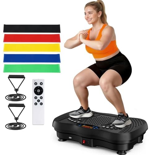 Vibration Plate Exercise Machine, 130 Levels Full Body Workout Vibrating Plate for Lymphatic Drainage Weight Loss, 450 Lbs Capacity Shake Fitness - Image 1