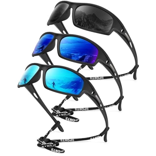 KALIYADI Polarized Sunglasses-Men Sports Sun-Glasses: Mens Sunglasses UV400 Protection for Running Fishing Golf - Image 1