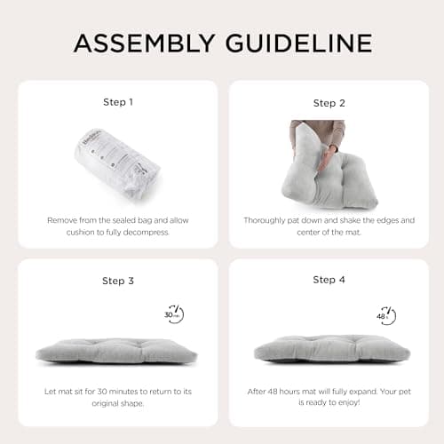 Bedsure Washable XL Dog Bed for Crate for Extra Large Dogs, Comfort Fluffy Plush Pet Pillow Bed Kennel Pad with Non-Slip Bottom, Machine Washable Pet Sleeping Mat, 41"x27", Dark Gray - Thumbnail 2