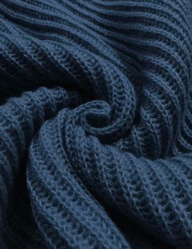 Libsorge Womens Oversized V Neck Button Sweater Spring 2026 Ladies Dressy Casual Tops Ribbed Knit Long Sleeve Pullover Sweaters Haze Blue S - Thumbnail 6