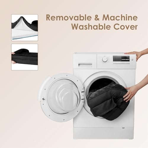 EHEYCIGA Orthopedic Dog Beds for Extra Large Dogs, Waterproof Memory Foam XL Dog Bed with Sides, Non-Slip Bottom and Egg-Crate Foam Big Pet Couch Bed with Washable Removable Cover, Black - Thumbnail 6